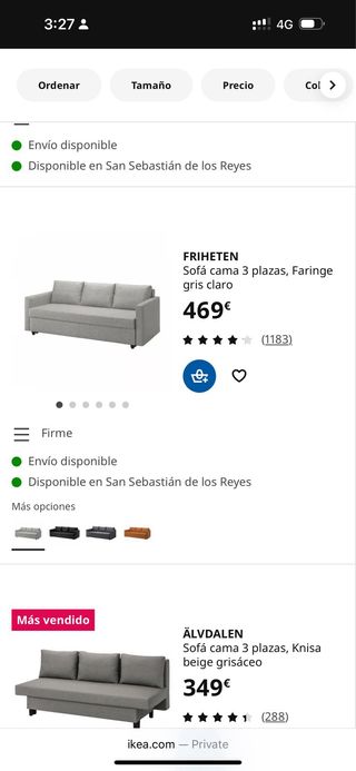 Sofá Cama Gris Ikea Friheten