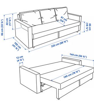 Sofá Cama Gris Ikea Friheten