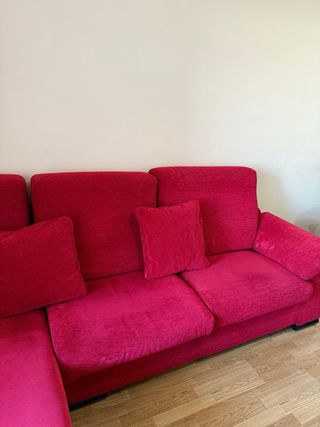 Sofá Chaise Longue Rojo