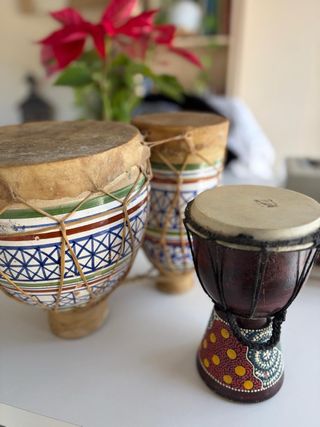 Juego de 3 Bongos Decorados