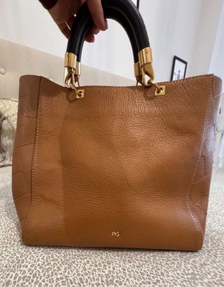 Bolso Purificación García Marrón Piel