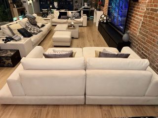 Divano chaise longue bianco