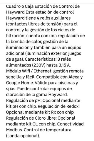 Estación Hayward Domótica Piscina
