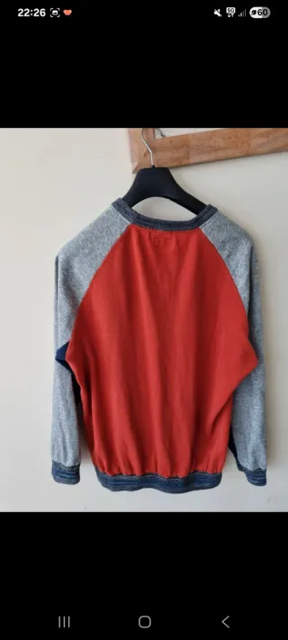 Jersey Pepe Jeans slim fit naranja y gris Talla M