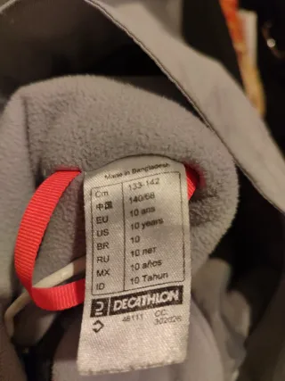 Ropa Esquiar Niña chaqueta 10 añ