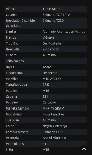 Bicicleta Montaña RACER 270