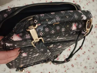 Mochila polipiel con estampado de gatos