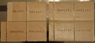 1953 Marruecos Español 5 y 10 céntimos Bloque de 4