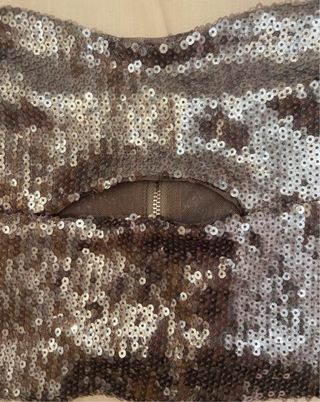 Top lentejuelas plateadas brillantes