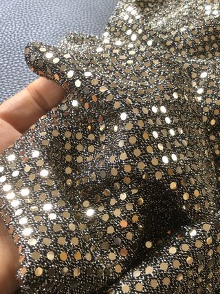 Foulard oro e nero con perline