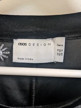 Vestido Negro Asos Curve Estrellas Luna