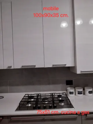 Mobile due ante cucina sopra 100x90x3 e fuochi