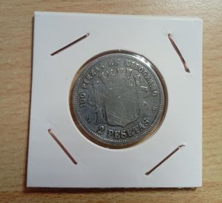 Moneda Plata 2 Pesetas 1870
