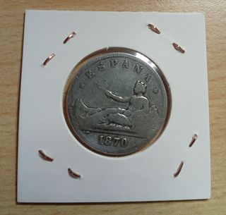 Moneda Plata 2 Pesetas 1870