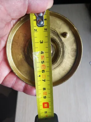 Pomo de puerta blindada dorado