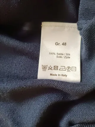 Jersey 100%  seda Junghans azul marino Talla M