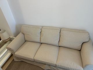 Divano a tre posti Ikea Beige in tessuto