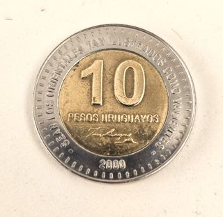 Lote 3 Monedas Viejas Uruguay Pesos Centesimos