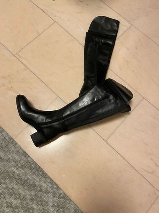 Stivali in pelle, numero 37, al ginocchio, neri