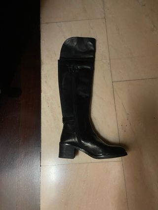 Stivali in pelle, numero 37, al ginocchio, neri
