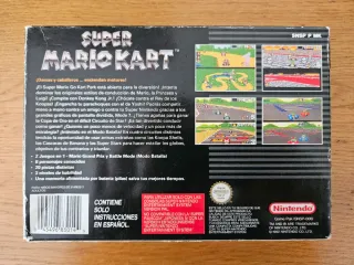 Super Mario Kart. Caja, insert, manuales y póster.