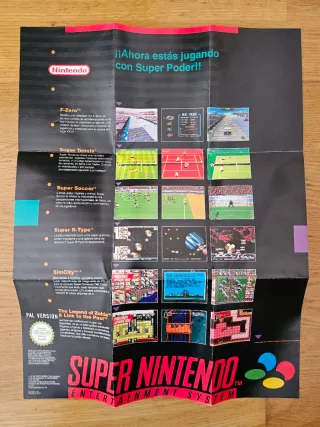 Super Mario Kart. Caja, insert, manuales y póster.