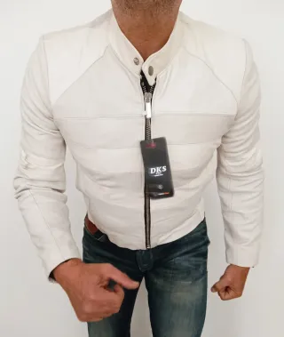 Motera biker cuero auténtico XXL mujer Medidas ind