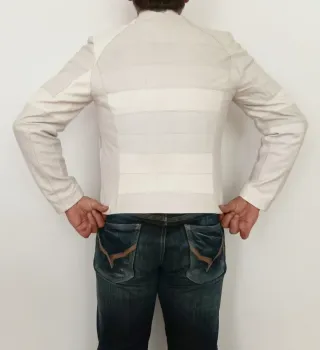 Motera biker cuero auténtico XXL mujer Medidas ind