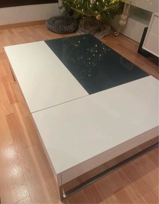 Mesa de centro extensible cristal y metal