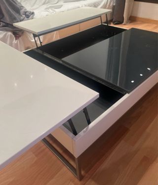 Mesa de centro extensible cristal y metal