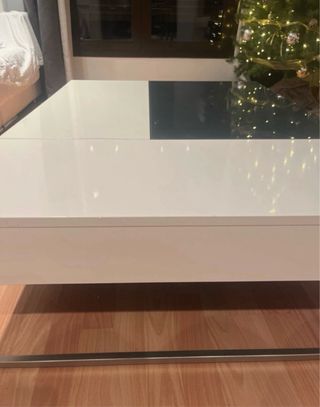 Mesa de centro extensible cristal y metal