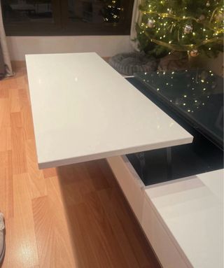 Mesa de centro extensible cristal y metal