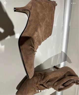 Botines tacon ante sintético nude T.38