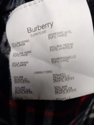 Abrigo Lana Merino Burberry azul marino