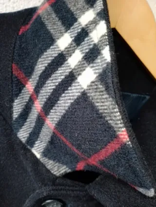 Abrigo Lana Merino Burberry azul marino