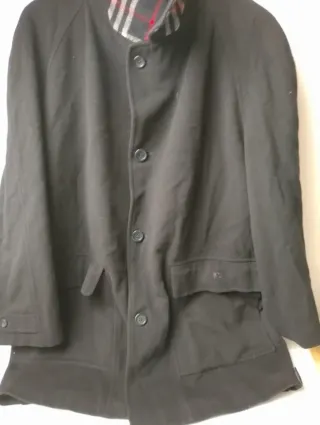 Abrigo Lana Merino Burberry azul marino