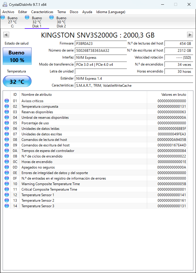 SSD M.2 NVMe Kingston NV3 2TB PCIe 4.0 afbeelding 2