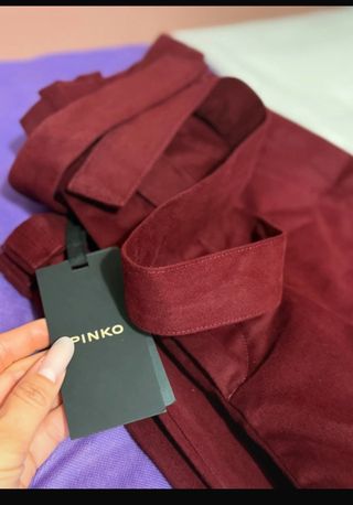 Pantaloni Pinko Bordeaux