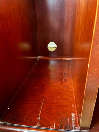 Mesa ordenador madera caoba