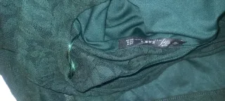 Camiseta encaje verde botella