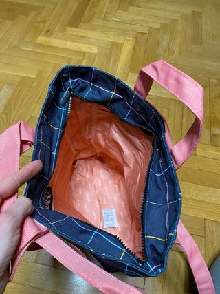 Bolso y mochila Mr. Wonderful cuadros azul y rosa