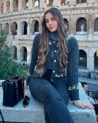 Cárdigan punto perlas