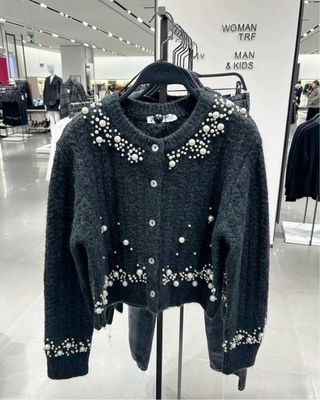 Cárdigan punto perlas