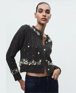 Cárdigan punto perlas