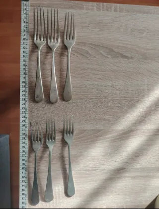 Lote de 10 Tenedores de Metal