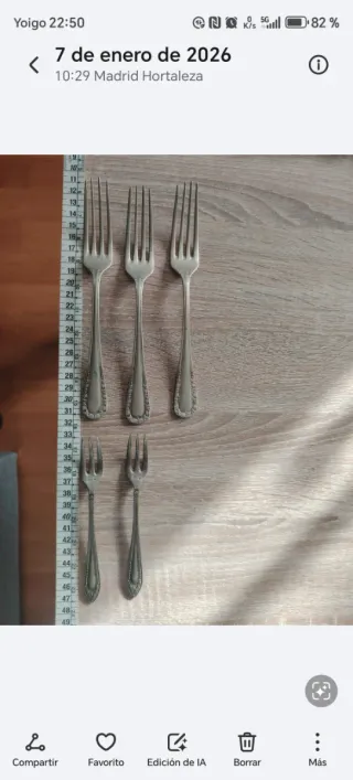 Lote de 10 Tenedores de Metal