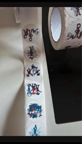 2 Rollos Pegatinas Spiderman - 1000 Unidades