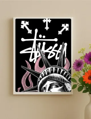 Quadro Stussy Statue of Liberty Fiamme