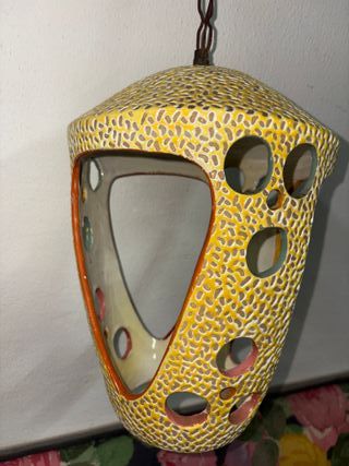 Lampadario lanterna ceramica Antonia Campi