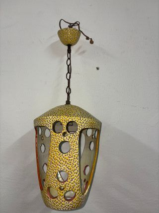 Lampadario lanterna ceramica Antonia Campi